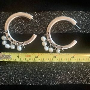 Silpada style 925 sterling silver hoop earrings